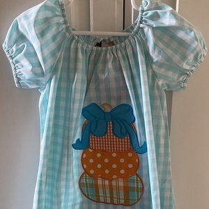 Banana Split Cap Sleeve Gingham Pumpkin Dress